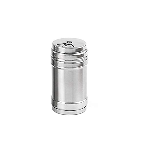 Botella de acero inoxidable para especias y pimientas, con tapa ajustable para salero, azúcar, especias, pimienta, para condimentos de condimento, con cubierta giratoria, As Picture Show, Small