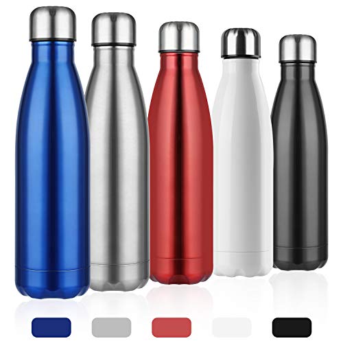 Botella de Agua de Acero Inoxidable,Botella Termica-500/750ml,Botella de Agua Deportiva,Aislada al Vacío de Conserva Frío Doble Pared,para Senderismo, Escuela, Deportes, Gimnasio,Correr, Ciclismo