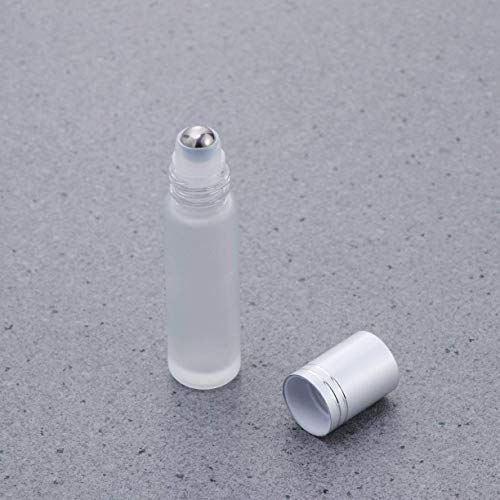 Botella De Almacenamiento 6pcs Botellas De Rodillo De Vidrio 10ml Botella De Bola De Rodillo Recargable Vacía Para Aceites Esenciales Perfumes Cosméticos Emulsión De Prensado Envases Cosméticos