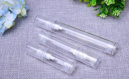 Botella hermética con dosificador a presión para loción, al vacío, recargable, botella para viaje, contenedor para artículos de tocador, de 5, 10 y 50 ml, 6 unidades, 10ml, 1