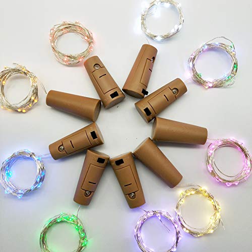 Botella Luz Luces, botellas de vino botella mini LED cadena de luz Iluminación 2 m Alambre de cobre 20leds luz Estrella Luz para botella DIY Navidad boda fiesta Halloween