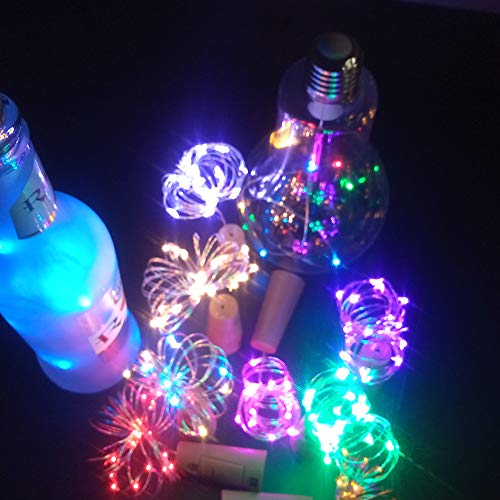 Botella Luz Luces, botellas de vino botella mini LED cadena de luz Iluminación 2 m Alambre de cobre 20leds luz Estrella Luz para botella DIY Navidad boda fiesta Halloween