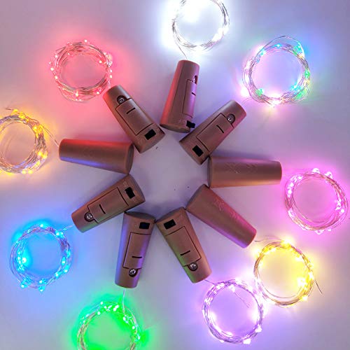 Botella Luz Luces, botellas de vino botella mini LED cadena de luz Iluminación 2 m Alambre de cobre 20leds luz Estrella Luz para botella DIY Navidad boda fiesta Halloween
