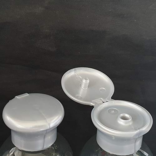 Botella vacía de plástico reciclado de 250 ml con tapa dispensadora plateada (gel/loción/crema/cosmético/viaje)