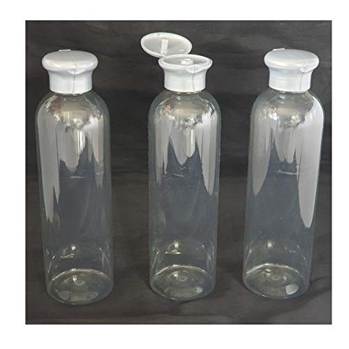 Botella vacía de plástico reciclado de 250 ml con tapa dispensadora plateada (gel/loción/crema/cosmético/viaje)