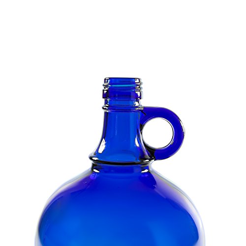 Botellas abombadas de cristal, tipo garrafa, azul, de 2 o de 5 litros (4 x 2 litros)