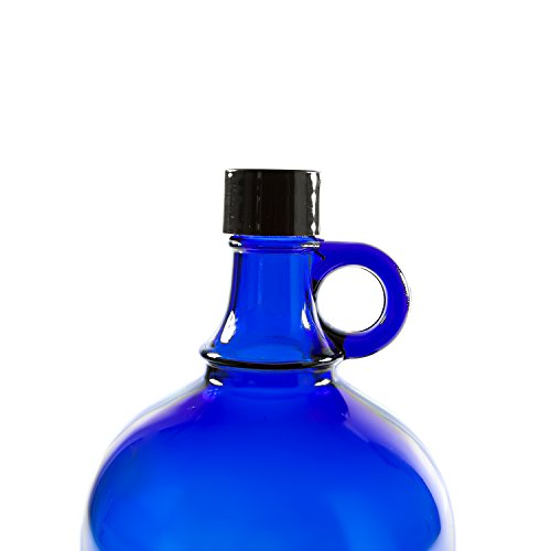 Botellas abombadas de cristal, tipo garrafa, azul, de 2 o de 5 litros (4 x 2 litros)