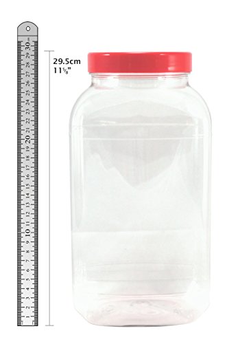 Botes de plástico vacíos grandes de 4500 ml con tapas.