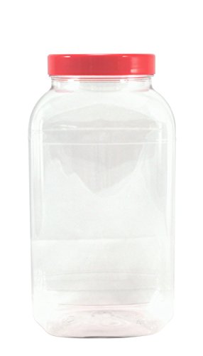 Botes de plástico vacíos grandes de 4500 ml con tapas.