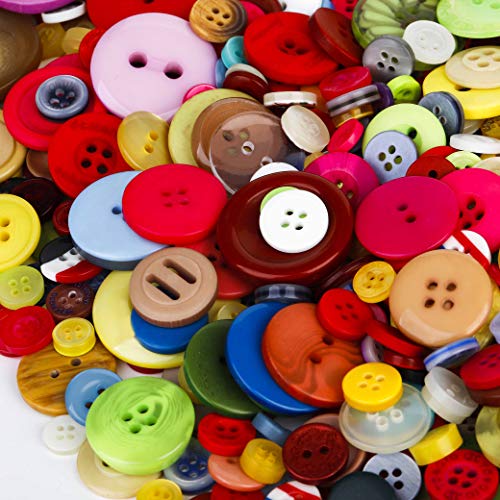Botones Coloridos para Niños Hechos a Mano, Pintura Decorativa Diy Surtido de Artesanías Multicolor Botón Redondo para Coser Resina a Granel 700pcs