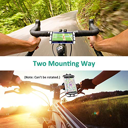 Bovon Soporte Movil Bicicleta, Soporte Universal Manillar de Silicona para Bicicleta de montaña y Motocicleta, Soporte Movil Moto Compatible con iPhone 11 Pro/11/XR/X/XS, Samsung S9 y 4.5"-6.5" Movil
