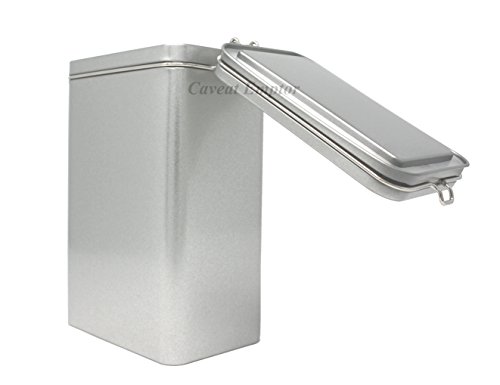 Boxance Lata De Café Cuadrada Con Tapón Giratorio Para 500 g Alimentos Té Especias Granos Recipiente Latas Cocina Silver Edel Design Aroma-Proof