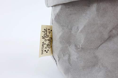 B&P Italia Stockholm - Bolsa para Pan, Fibra de celulosa, Gris, diámetro 19 x 12 cm