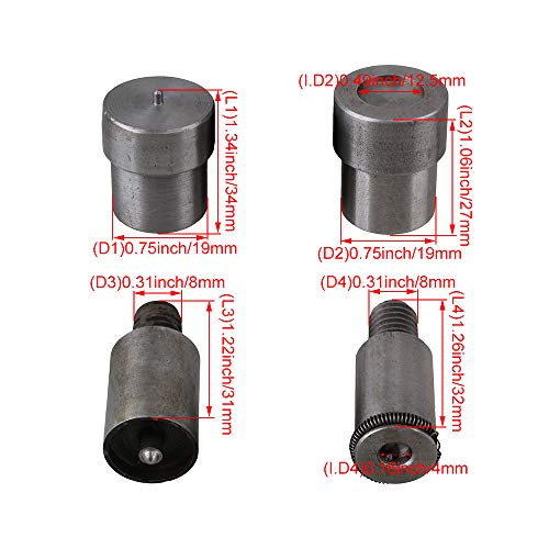 BQLZR, botón a presión de plata, 10 mm de diámetro. Juego de troqueles de repuesto para maquinas de prensado a mano modelo 655