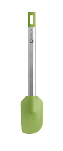 BRA Prior Lengua Pastelera de Cocina, Acero Inoxidable, Verde, 27.5 cm