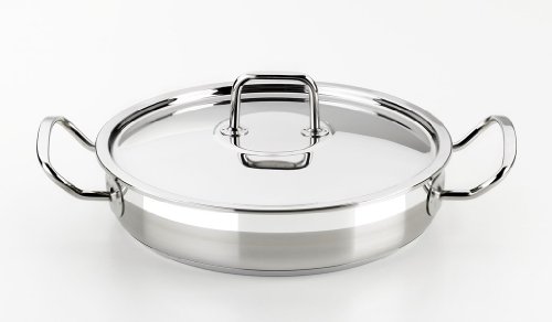 BRA Profesional - Rustidera con Tapa, 32 cm, Acero Inoxidable 18/10