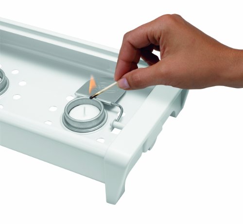 Brabantia 477164 - Calientaplatos de 2 Velas, Color Blanco