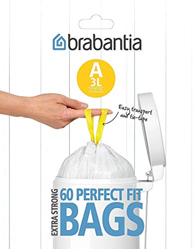 Brabantia Expendedor Bolsas de Basura 3 L, Blanco