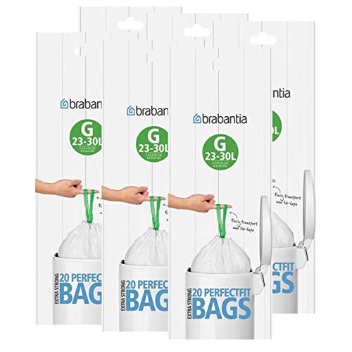 Brabantia Smartfix Slimline - Bolsas de basura (23 - 30 L) 6 Pack