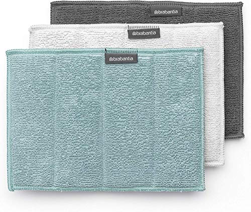 Brabantia Surtido de bayetas Microfibra-Set de 3, Polyester, 16 x 22 cm
