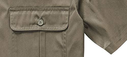 Brandit US Hemd Langarm Camisa, Olive, M para Hombre