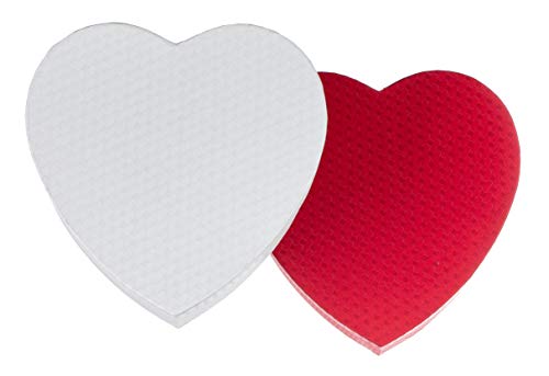Brandsseller - Caja de regalo con forma de corazón (6 unidades, cartón resistente), color blanco