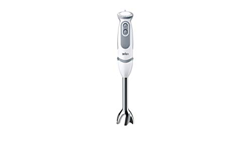 Braun Hogar Minipimer 5245 - Batidora de mano, 1000 W, 21 velocidades y función turbo, anti-salpicaduras, 4 accesorios (varillas, mini-picadora 350ml, batidora de vaso de 1.25L, vaso medidor 600ml)