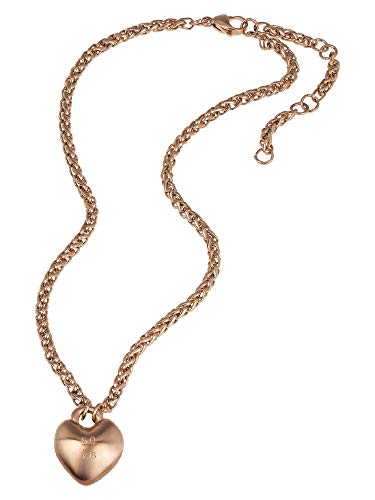 Breil - Collar para mujer Kilos of Love Collection TJ2856, collar para mujer con cadena de acero pulido y colgante de acero satinado rosa cepillado