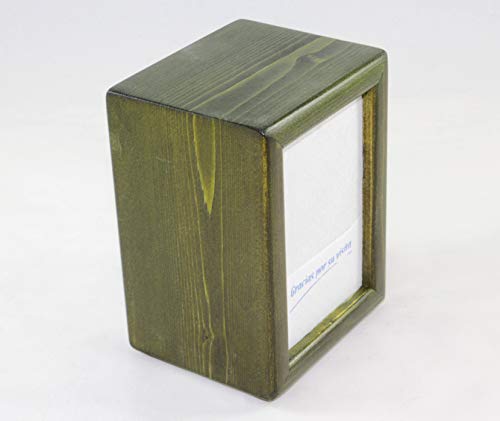 Bricohostel Servilletero Bar de Madera, Rectangular, Personalizable, 14 x 10,5 x 9, para servilletas Mini-servis (Verde)
