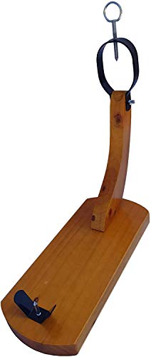 BRICOMIRAS JAMONERO Modelo HUELVA ECONÓMICO, Regalo Cuchillo + CHAIRA + CUBREJAMÓN Burdeos, Soporte JAMONERO Gondola Ideal para Uso DOMÉSTICO