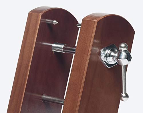 BRICOMIRAS JAMONERO Modelo Rioja Premium, Regalo Pinza Arcos + Cuchillo + CHAIRA + CUBREJAMÓN (Burdeos) + PAÑO, Soporte JAMONERO Ideal Uso DOMÉSTICO Y Profesional (Nogal)