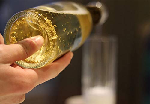 Brindor El Mejor Vino con Láminas de Oro de 22 kilates para Regalar Vino tipo Espumoso sin ser Cava pero con Espectacular presentación Gracias a sus láminas de Oro Botella 750ml