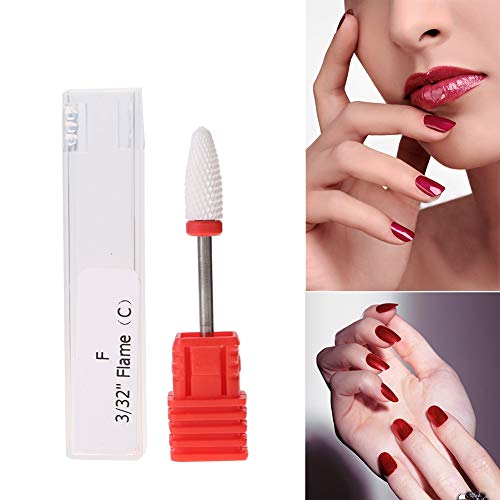 Broca para uñas, accesorios de la máquina de manicura eléctrica broca para uñas de cerámica para limpiar el gel de uñas, manicura pedicura uñas cortador de fresado herramienta de diseño de uñas(#04)