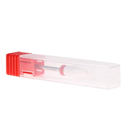 Broca para uñas, accesorios de la máquina de manicura eléctrica broca para uñas de cerámica para limpiar el gel de uñas, manicura pedicura uñas cortador de fresado herramienta de diseño de uñas(#04)