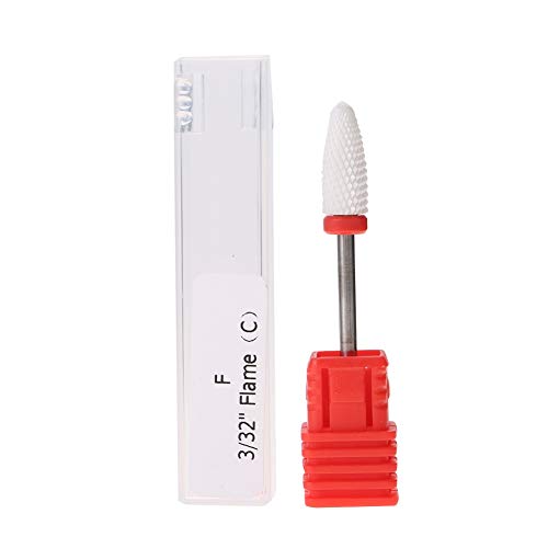 Broca para uñas, accesorios de la máquina de manicura eléctrica broca para uñas de cerámica para limpiar el gel de uñas, manicura pedicura uñas cortador de fresado herramienta de diseño de uñas(#04)