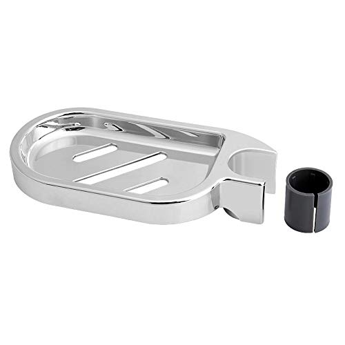 BrocoEstante De Baño Ajustable Barra de Ducha Bandeja Cuarto de Baño Estante para Jabón Champú Acero Inoxidable para baño y Cocina Jabonera Ventosa Jabón de Ducha Barra Esponja