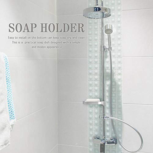 BrocoEstante De Baño Ajustable Barra de Ducha Bandeja Cuarto de Baño Estante para Jabón Champú Acero Inoxidable para baño y Cocina Jabonera Ventosa Jabón de Ducha Barra Esponja