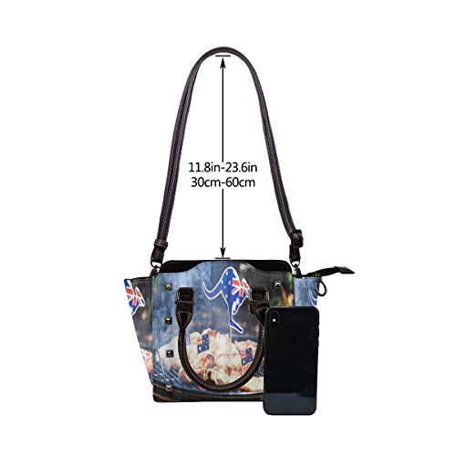 BROWCIN Hombre australiano icónico de la barbacoa que cocina chuletas salchichas y filete Desmontable Moda Tendencia Bolso de las señoras Bolso de hombro