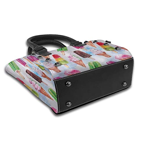 BROWCIN Motivo de helado tipo exótico surrealista con sabor a kiwi y frambuesa Pantalla colorida Desmontable Moda Tendencia Bolso de las señoras Bolso de hombro