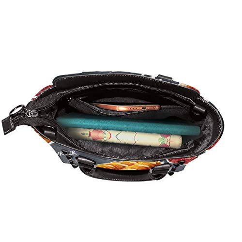BROWCIN Salchicha Dibujado a mano Varios productos Salami Cocina Comida Hot Dog Carne Desmontable Moda Tendencia Bolso de las señoras Bolso de hombro