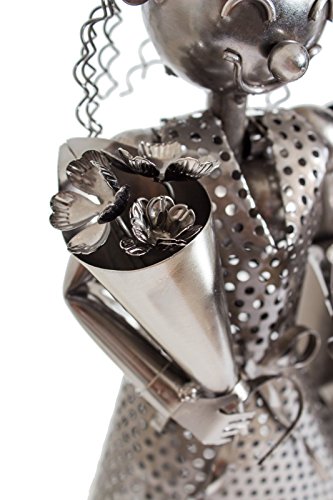 Brubaker - Botellero, diseño de escultura de metal con pareja de novios