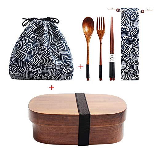Bruce Dillon Bento Box School Children cubertería Bolsa y Cuchara Tenedor Palillos Redondo Cuadrado Fiambrera - JP3