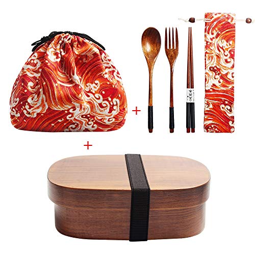 Bruce Dillon Bento Box School Children cubertería Bolsa y Cuchara Tenedor Palillos Redondo Cuadrado Fiambrera - JP3