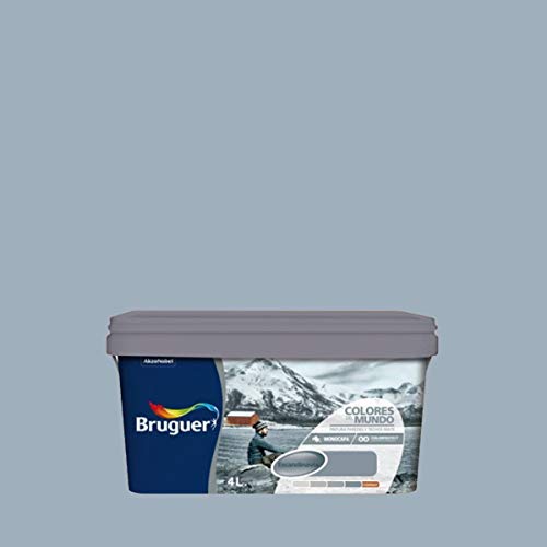 BRUGUER Pintura PLÁSTICA Colores Mundo ESCANDINAVIA Gris INT. 4 L, Negro