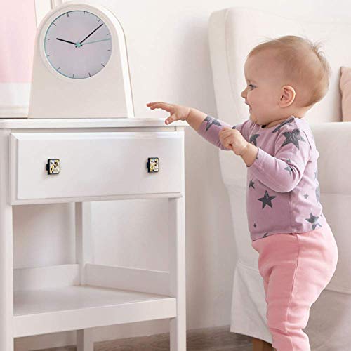 Brújula pirata de dibujos animados Perillas cuadradas para cajones Cristales de efectos visuales 3D Perillas para cajones para muebles Tirador para gabinete Armario Cómoda Armario 3 piezas 37mm