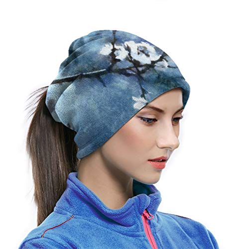Brunch de árbol con flores blancas Máscaras faciales de moto, cubierta de pasamontañas, bufanda, escudo, tela lavable, cara decorativa para mujeres, hombres, unisex