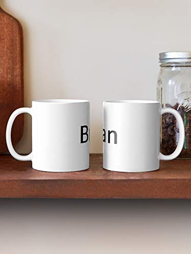 Bryan Team Given Simple Name Forename Building Tag La Mejor Taza de café de cerámica de mármol Blanco de 11 oz