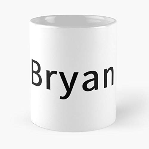 Bryan Team Given Simple Name Forename Building Tag La Mejor Taza de café de cerámica de mármol Blanco de 11 oz
