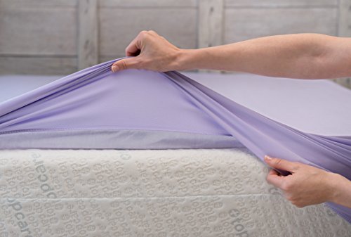 BSensible Baby - Sábana bajera protectora de Tencel, impermeable y transpirable 60 x 120 Malva