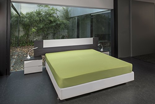 BSensible Sábana bajera protectora para cama articulada de pies y cabeza, tencel, Verde pistacho 70+70 x 190